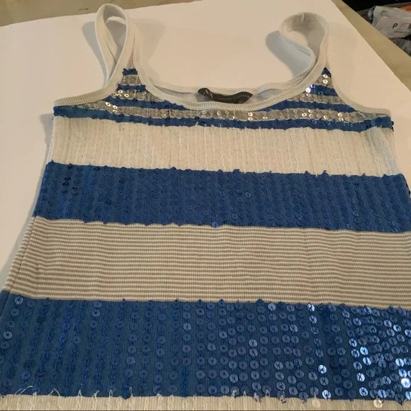 ARMANI EXCHANGE SEQUIN TANK  SZ MED - Picture 4 of 13